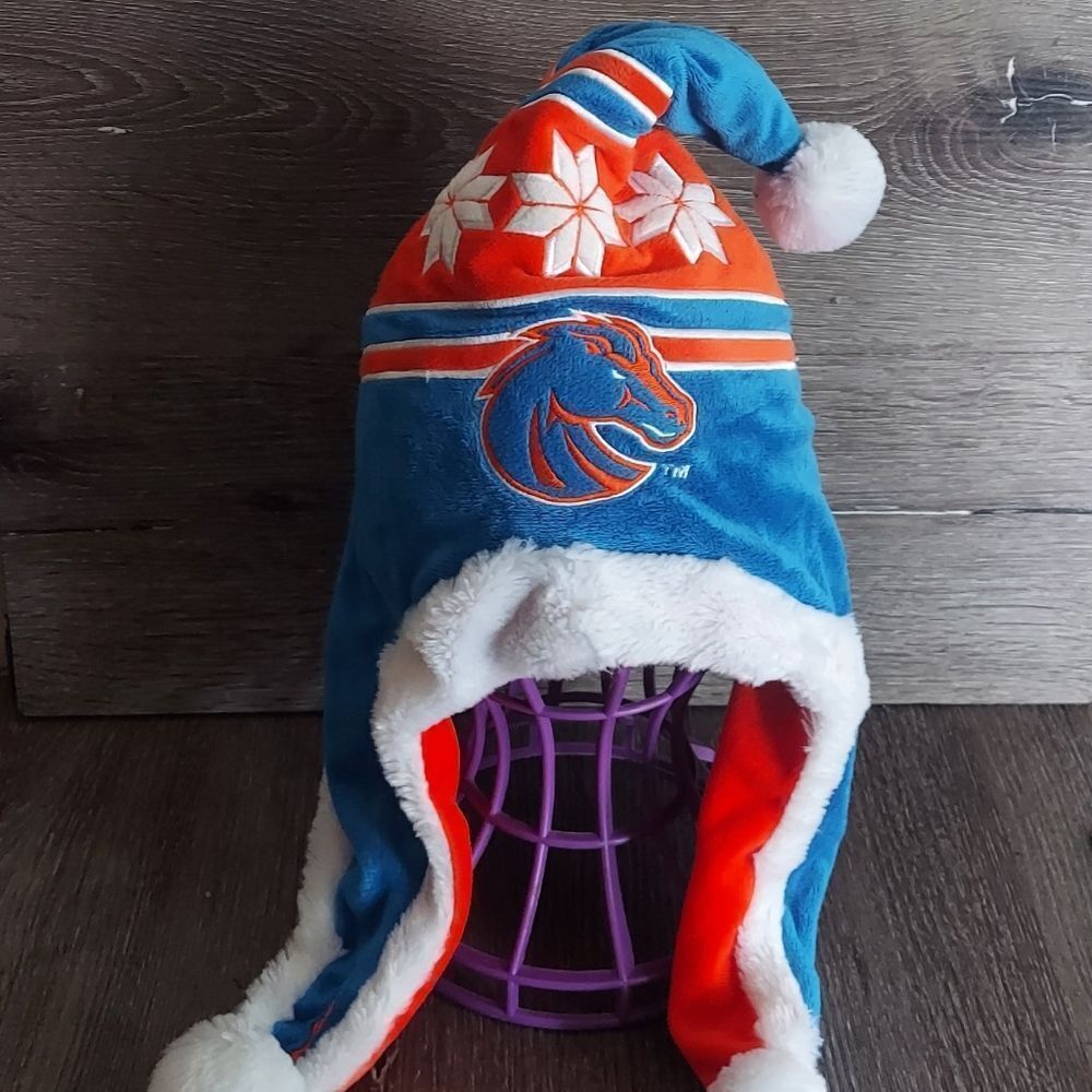 Forever Collectibles Boise State Broncos Christmas Santa Flap Hat